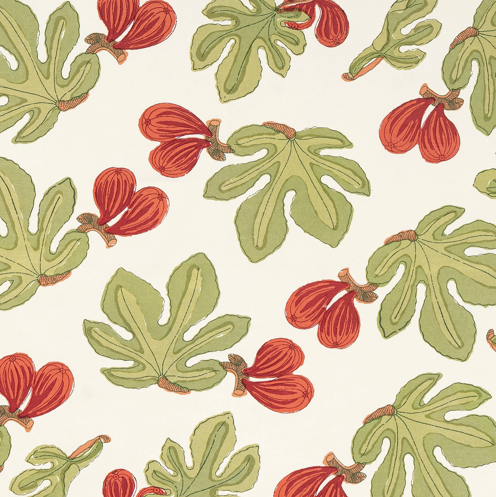Fig Red & Green French Tablecloth