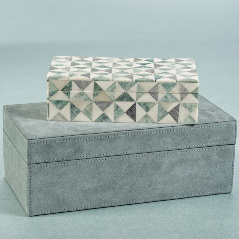 Suede lux box cote d'azur blue