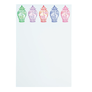 Colorful Ginger Jars Notepad