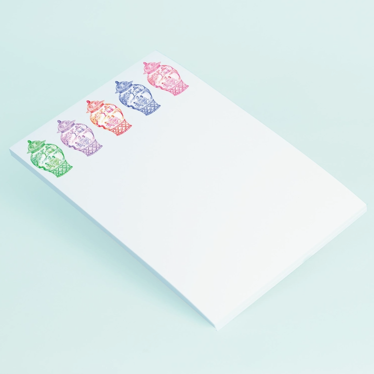 Colorful Ginger Jars Notepad