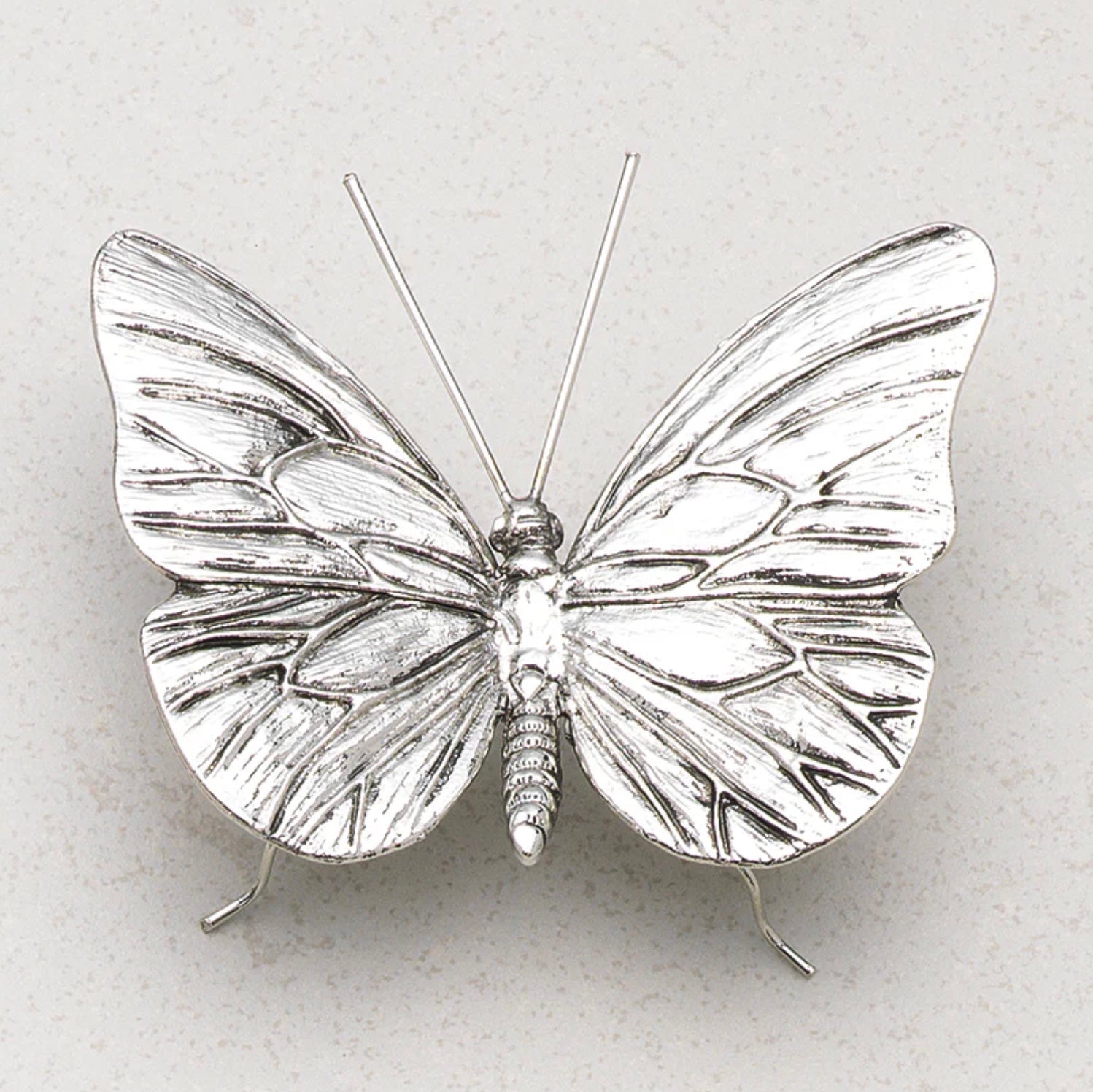 Decorative antique pewter butterfly