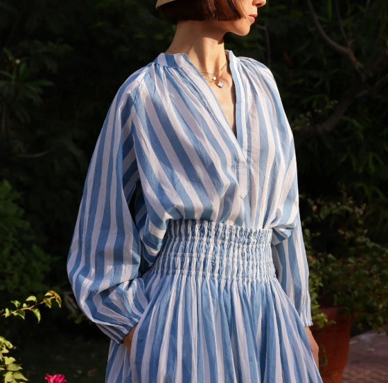 Porto Popover Blue Stripes