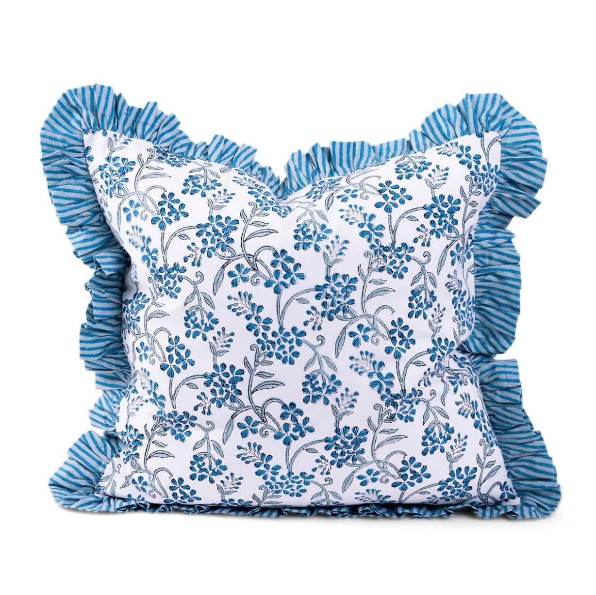 Ruffle Throw Pillow-Sanibel