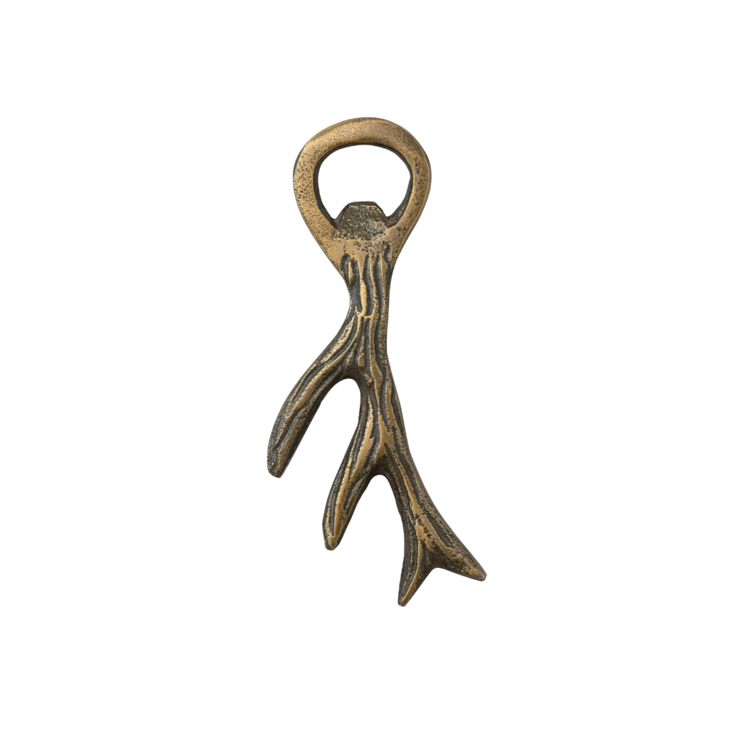 6"L Cast Aluminum Antler Bottle Opener