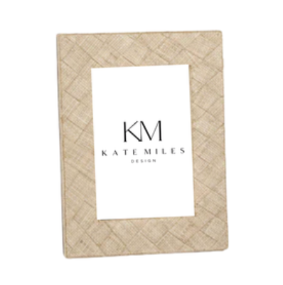 La Bocca Woven Raffia Photo Frame- Natural 5x7