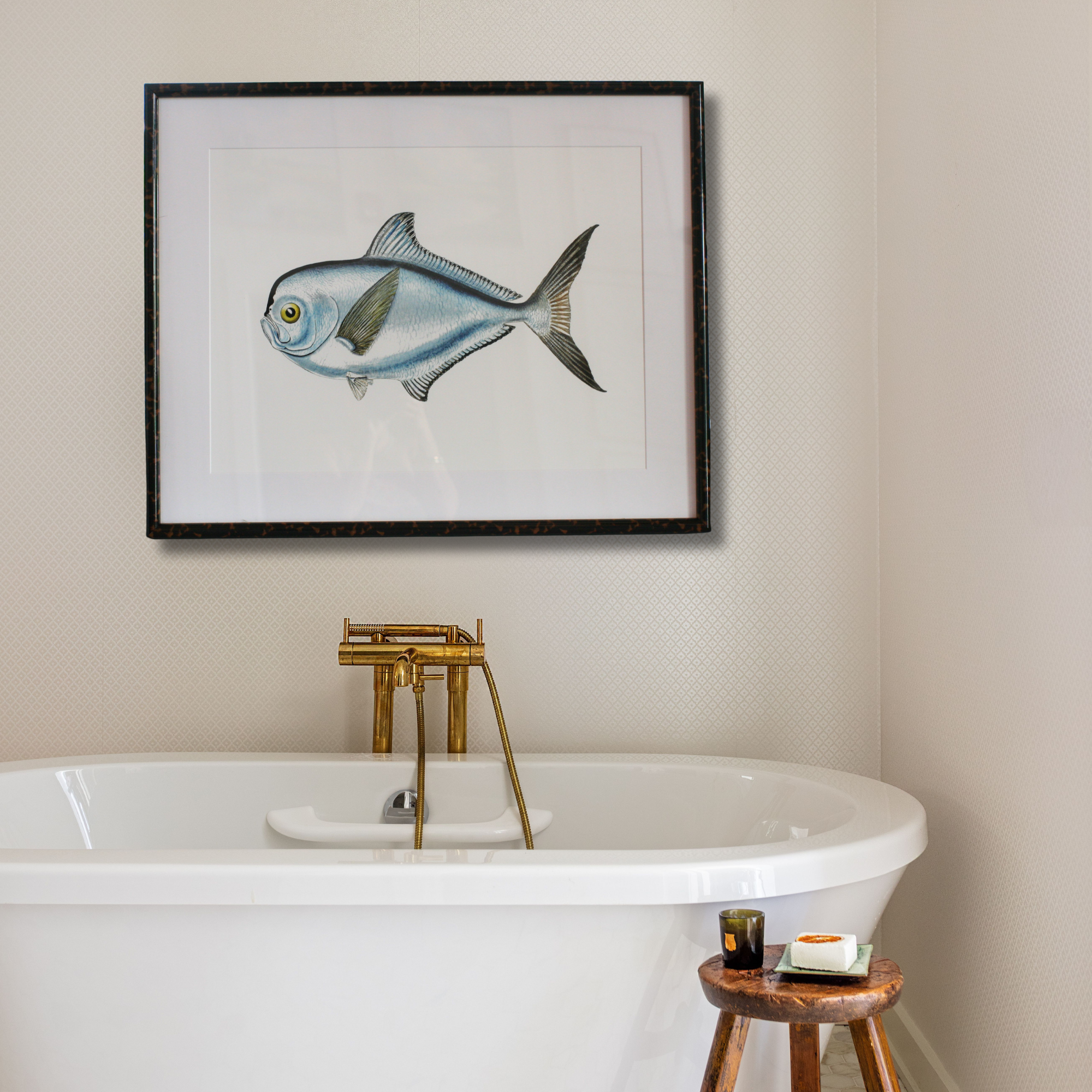 Fish in Tortoiseshell Frame