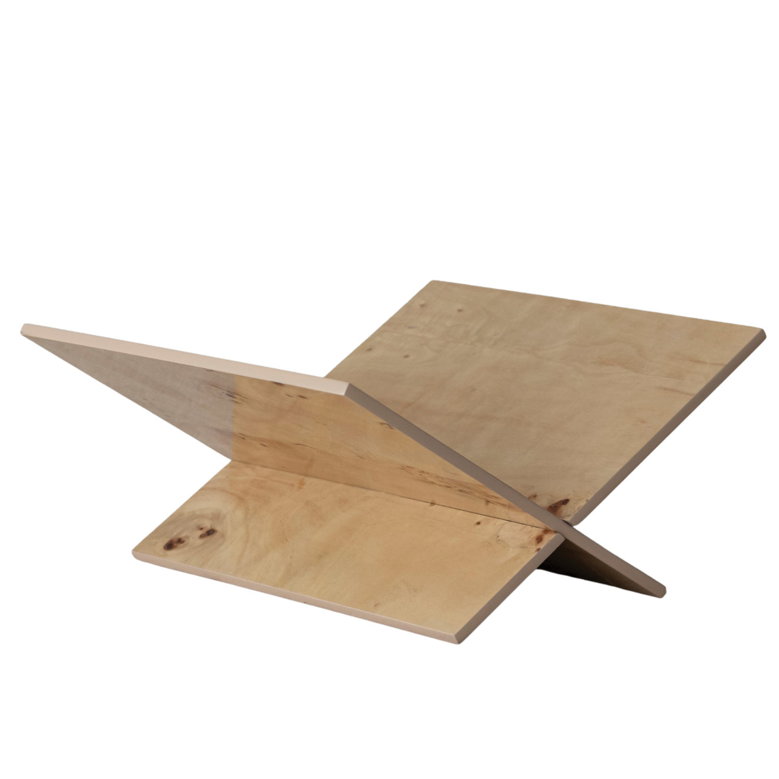 MDF & Burl Wood Veneer Interlocking Book Holder, Natural, KD