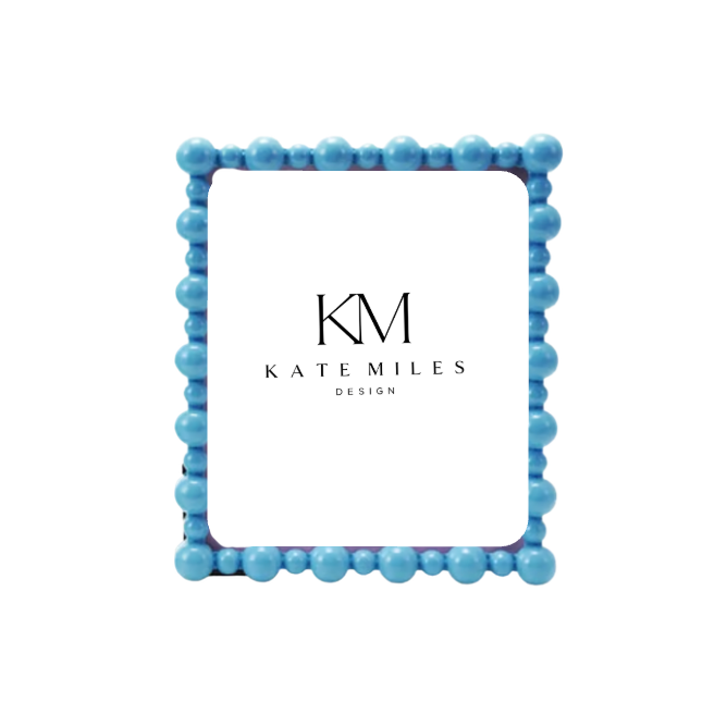 Painted MDF Photo Frame w Balls, 2 Colors