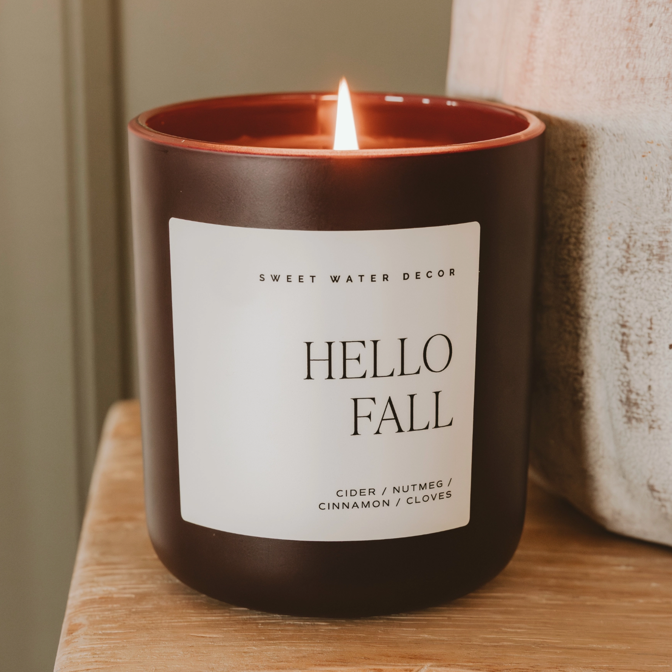 Hello Fall 15 oz Soy Candle, Matte Jar