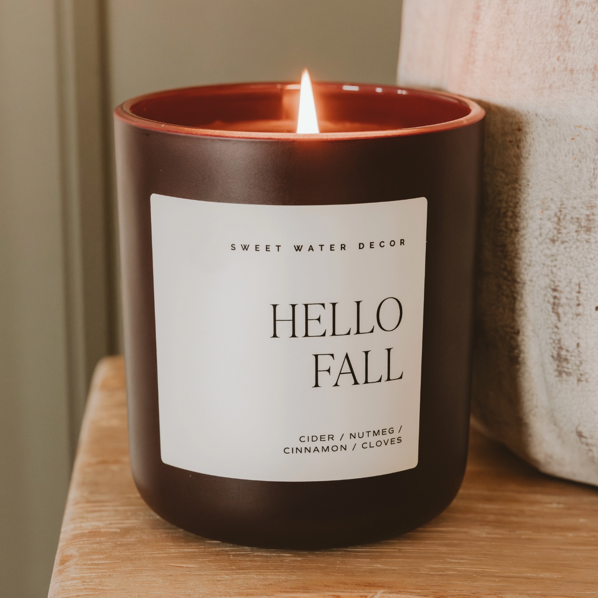 Hello Fall 15 oz Soy Candle, Matte Jar