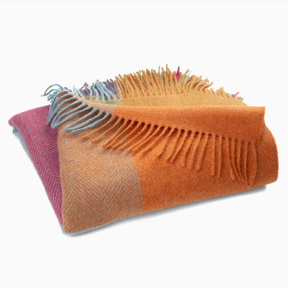 Southampton Home Merino Wool Geometric Throw - Kaleidoscope