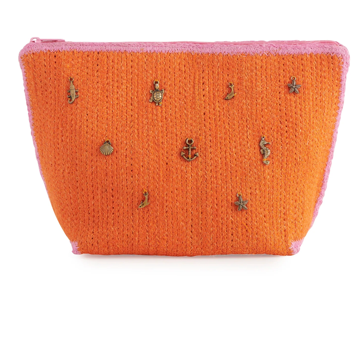 CICI ZIP POUCH,ORANGE