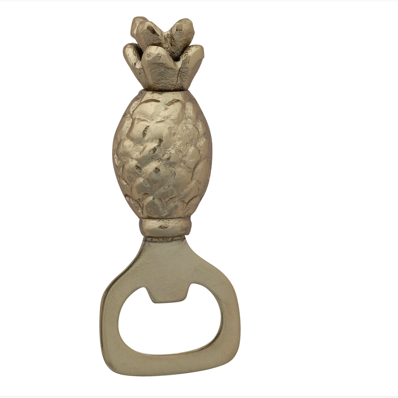 Cast Aluminum & Stainless Steel Pineapple Shaped Bottle Opener