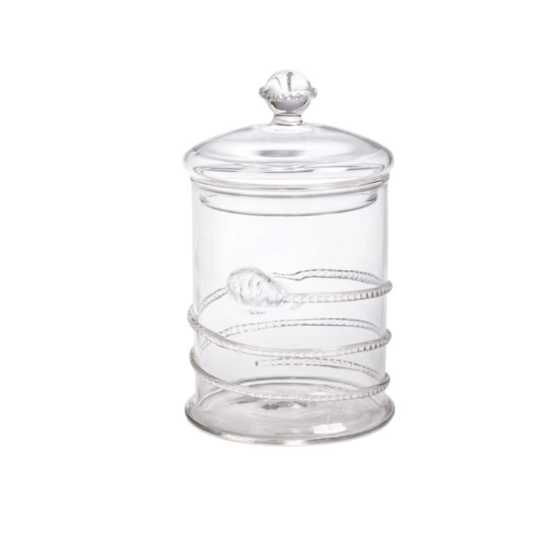 Juliet Lidded Glass Jars in Two Assorted Styles - Clear