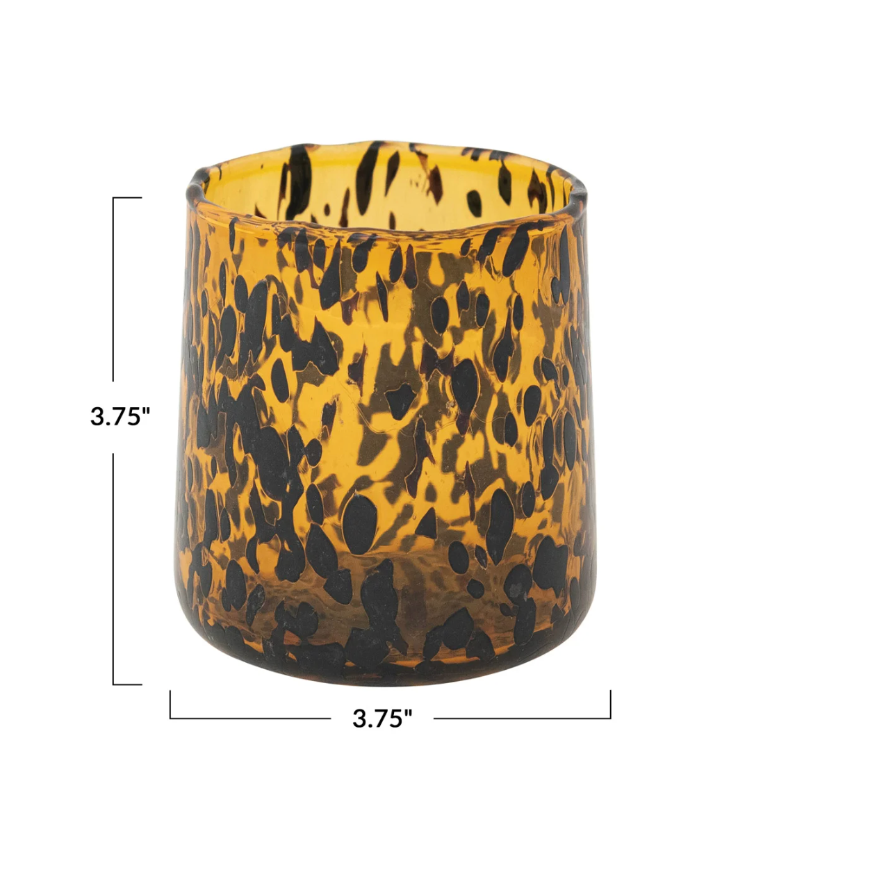 10 oz. Confetti Drinking Glass, Tortoise Shell Finish
