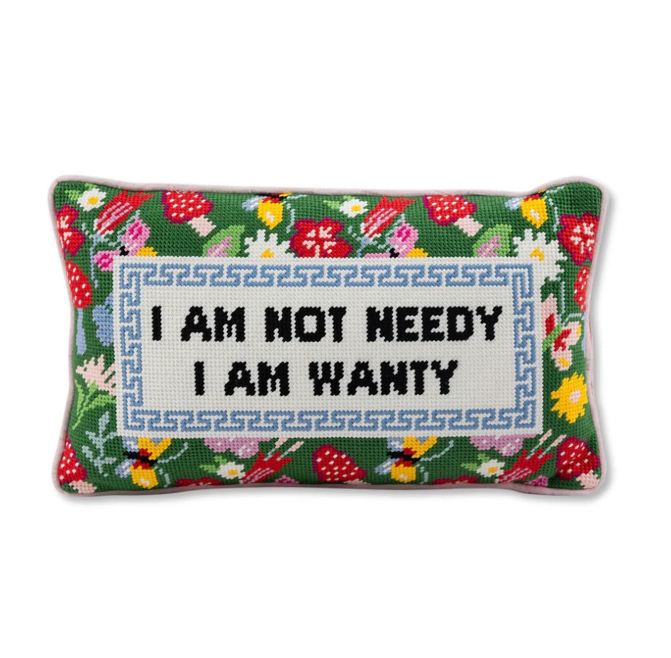 Not Needy Needlepoint Pillow