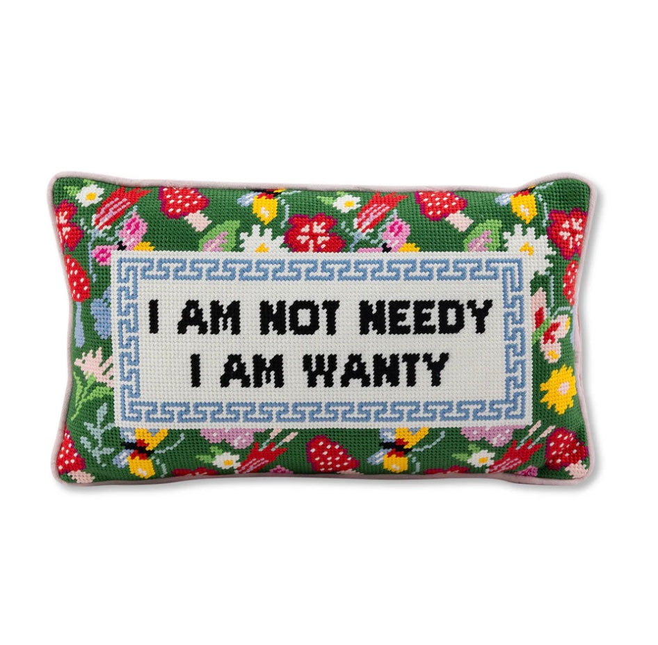 Not Needy Needlepoint Pillow