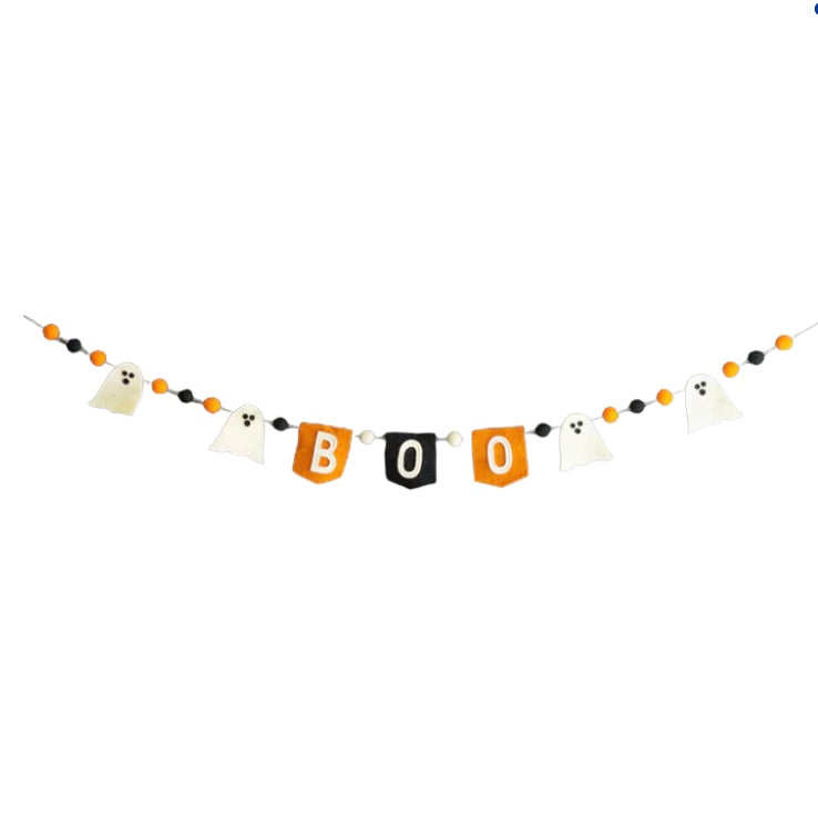 Felt Halloween Boo Garland