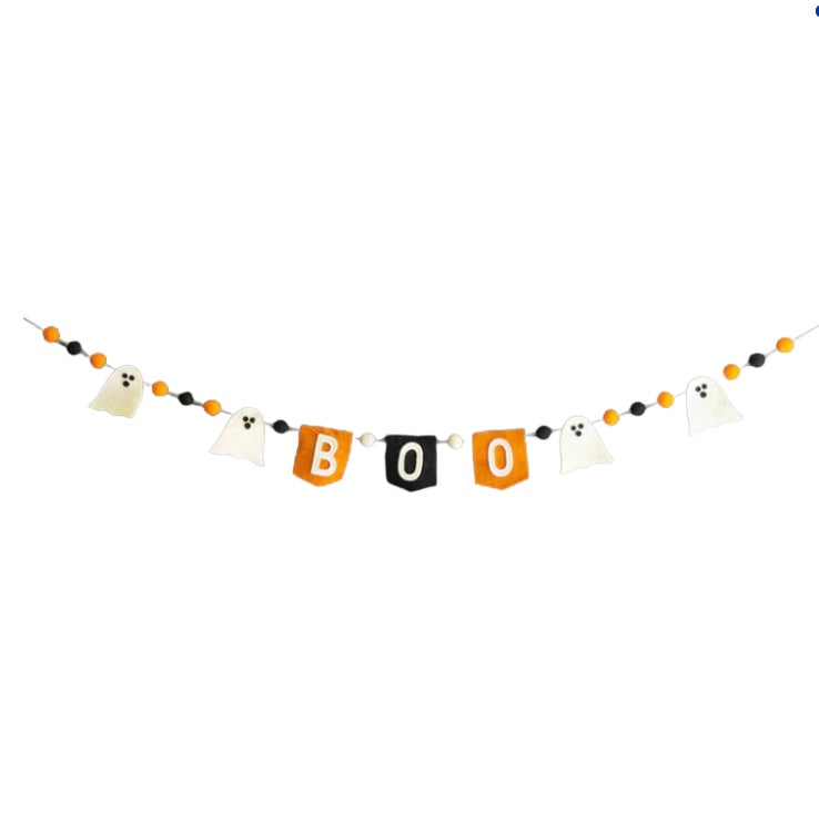 Felt Halloween Boo Garland