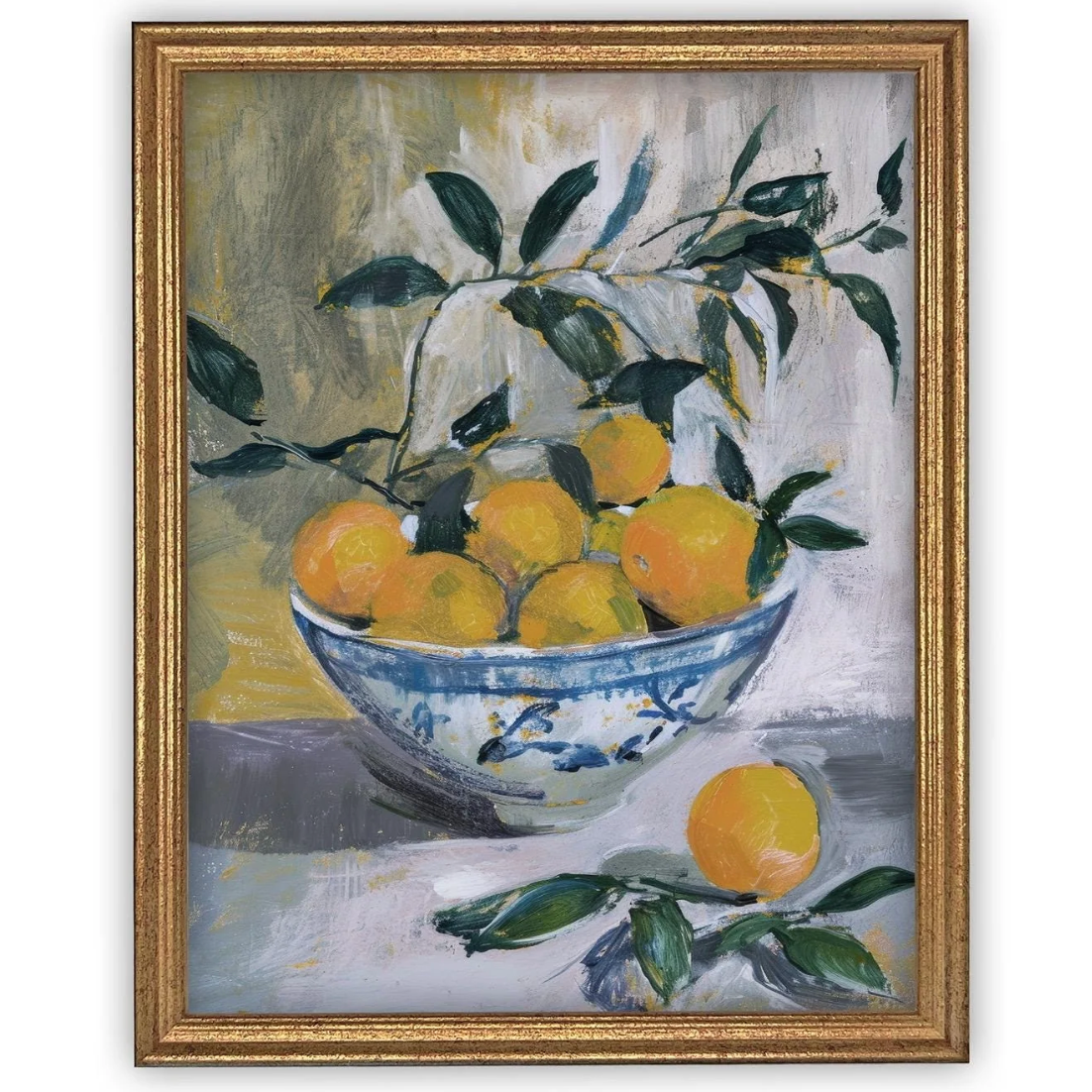 Vintage Framed Canvas Art #ST-637