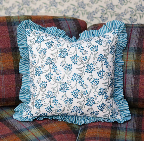 Ruffle Throw Pillow-Sanibel