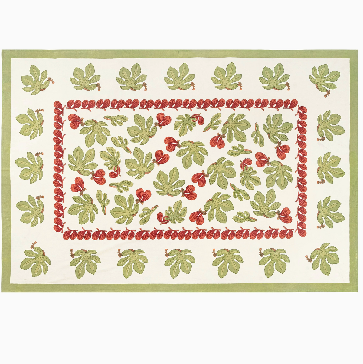 Fig Red & Green French Tablecloth