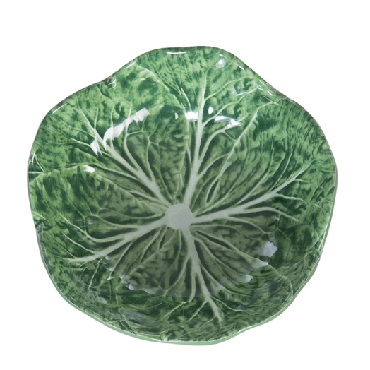 Cabbage Leaf Green Snack Bowl