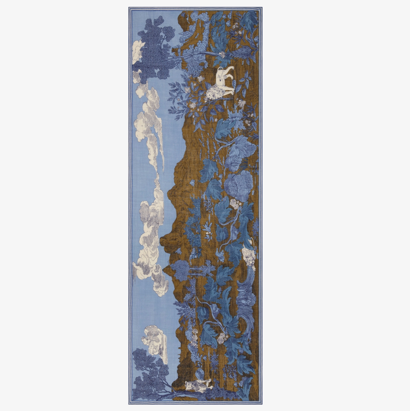 SCARF / ETOLE 70 HISTOIRE BLUE/BLEU