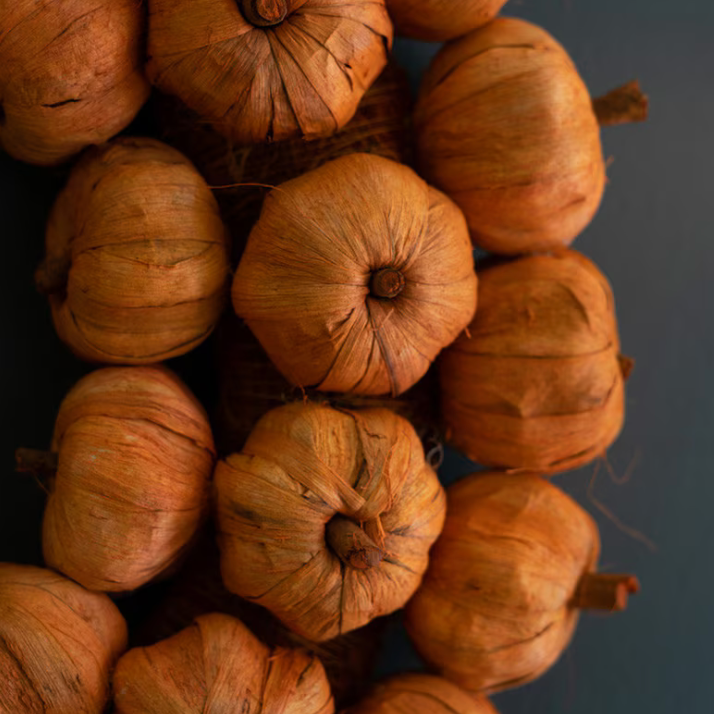 Orange Faux Pumpkin Wreath