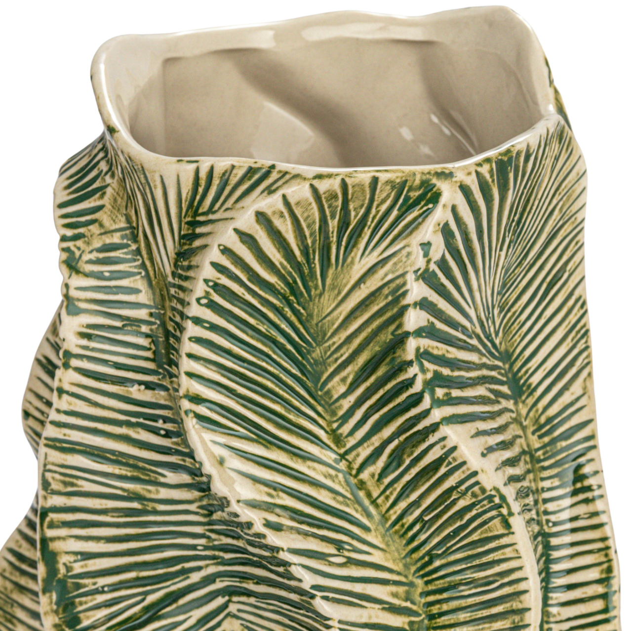 Textured Stoneware Organic Shaped Vase