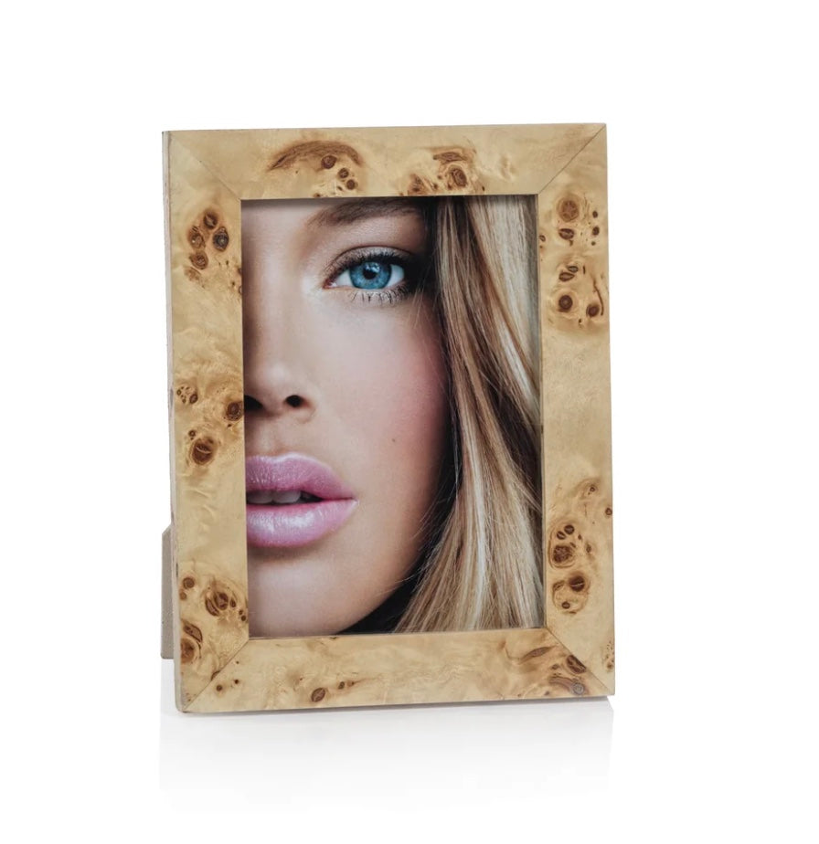 Burl Wood Veneer Photo Frame - 5x7