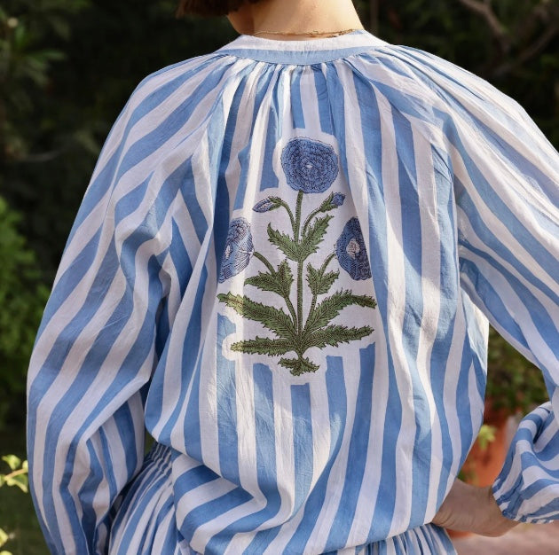 Porto Popover Blue Stripes