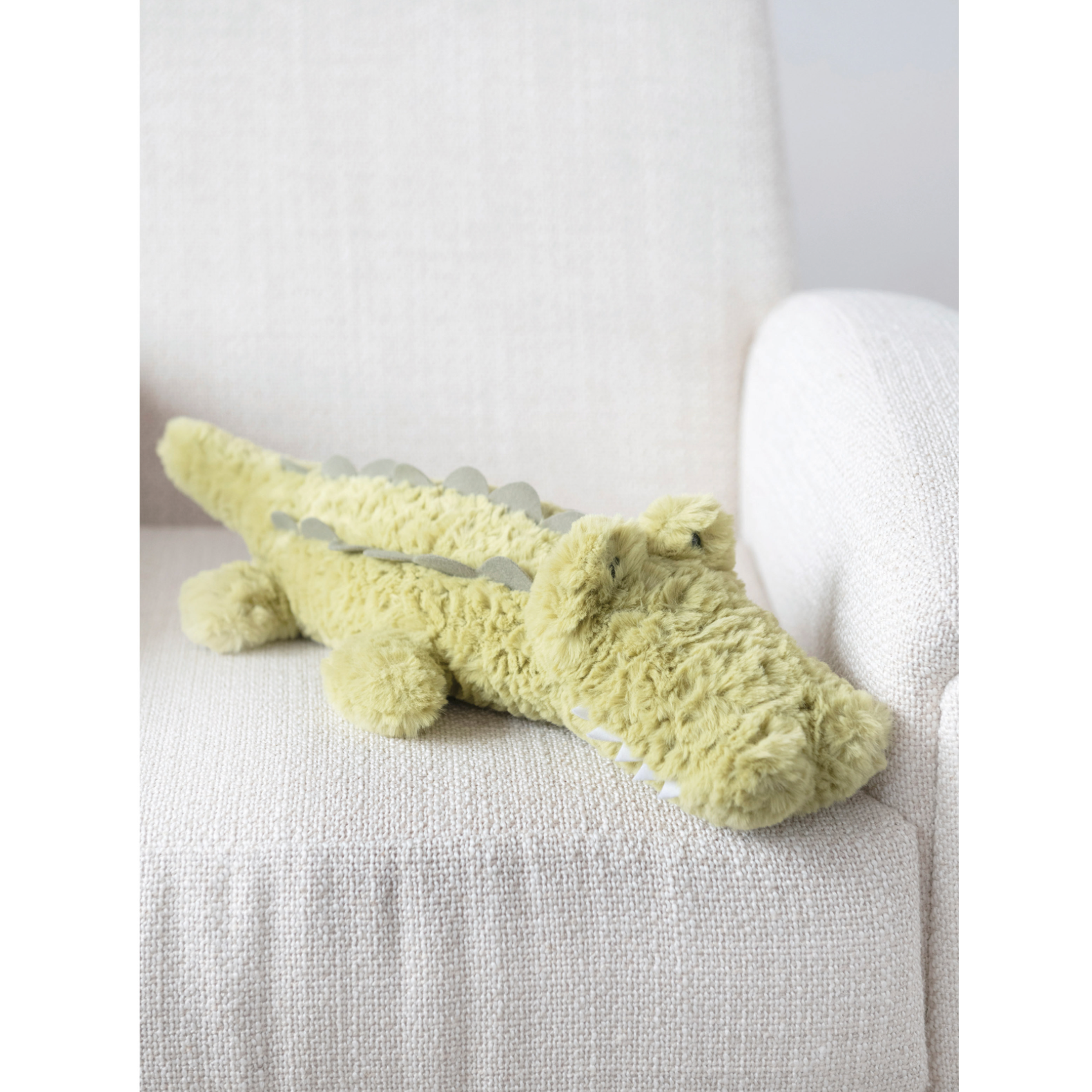 19"L x 9"W Polyester Plush Alligator, Green