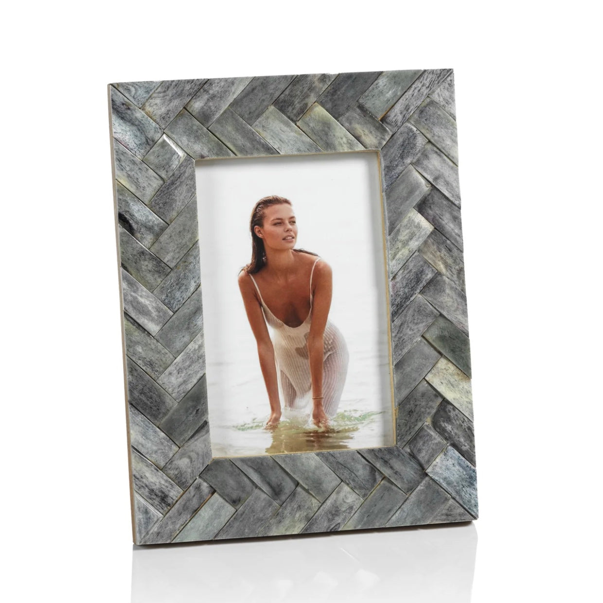 Mayfair Woven Bone Photo Frame - 5x7