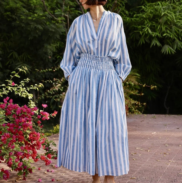 Porto Skirt Blue Stripes