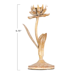 (S) Metal Flower Taper Holders