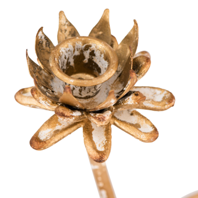 (S) Metal Flower Taper Holders