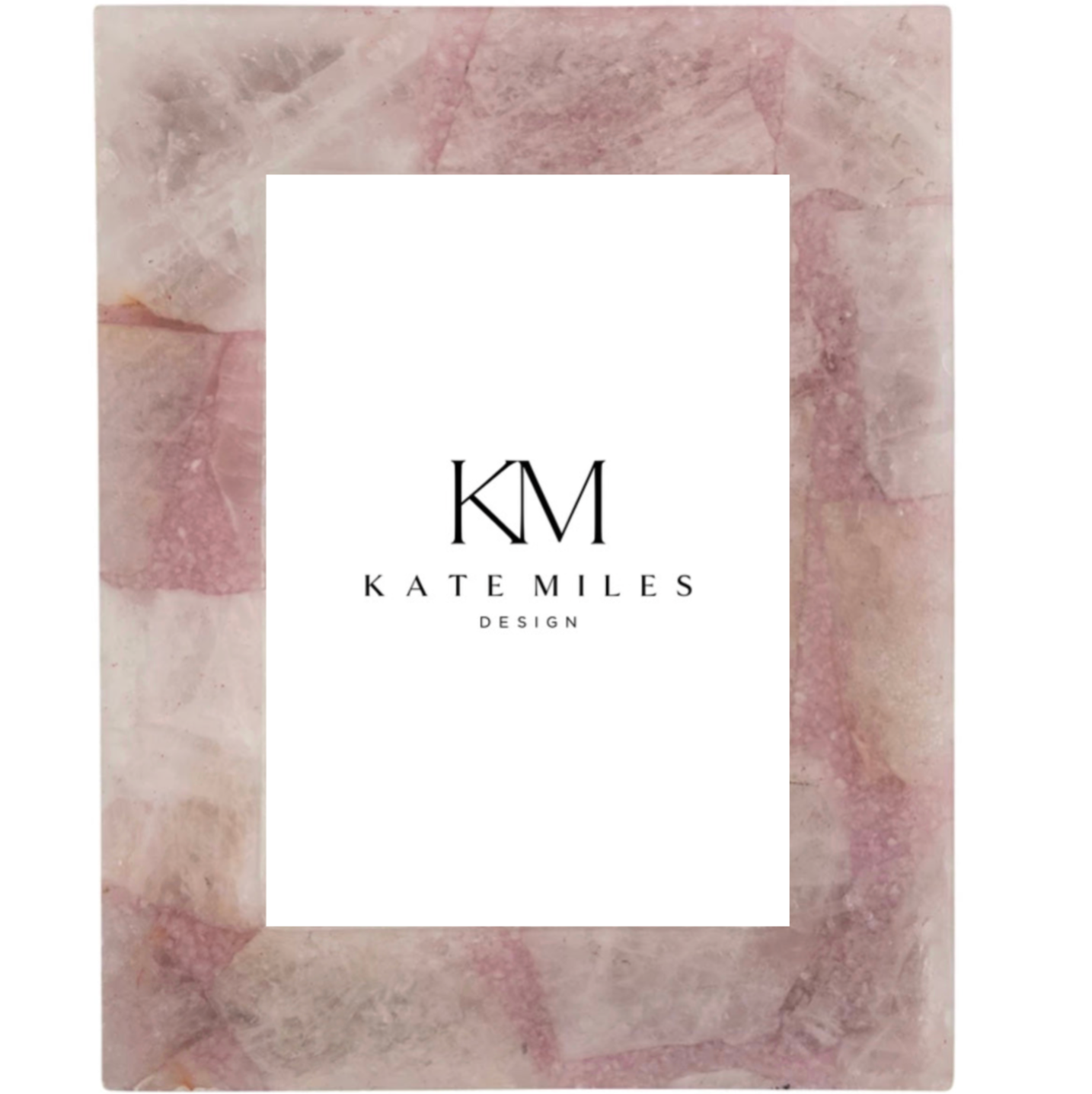 Pink quartz photo frame-L