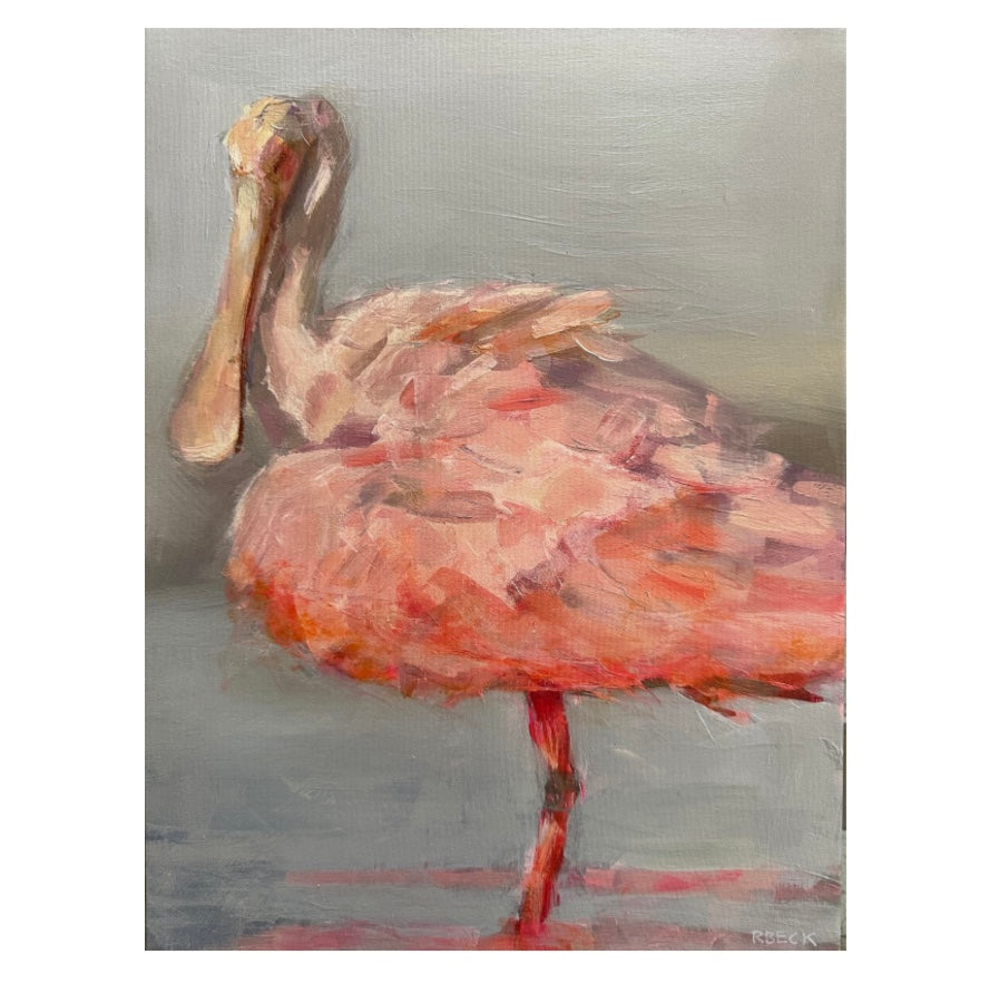 18x24 Giclee Canvas Print Spoonbill