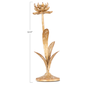 (L) Metal Flower Taper Holders