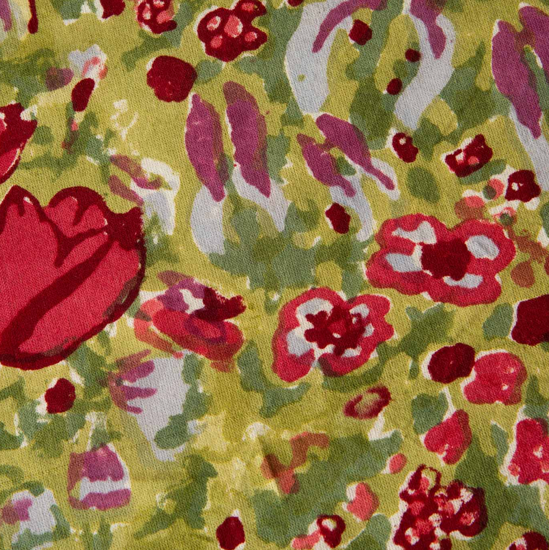 Jardin Red & Green French Tablecloth