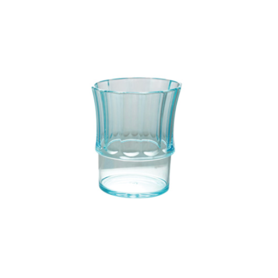 Acrylic Stackable Fish Shaped Drinking Glasses, Blue, Set of 4