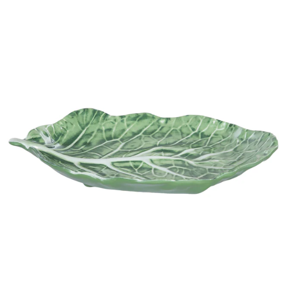 Cabbage Leaf Green Serving Platter