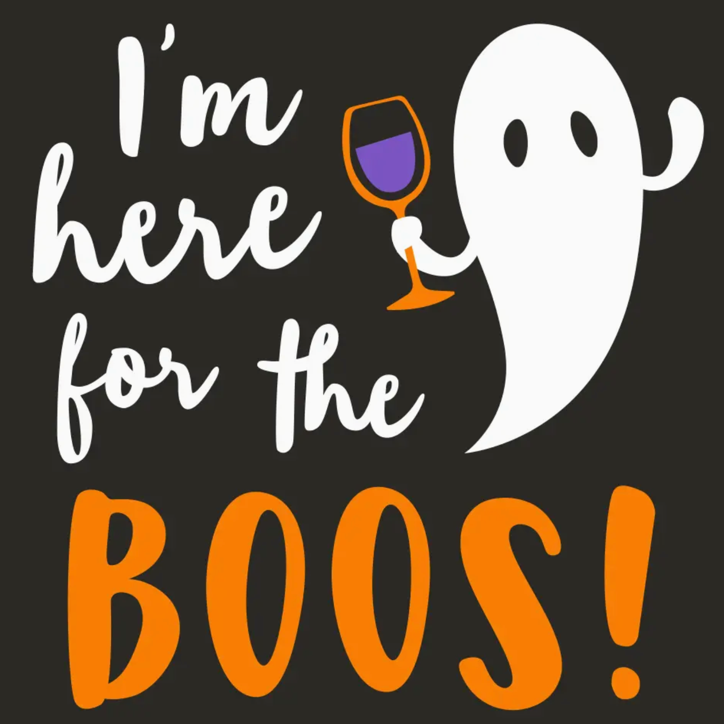 Funny Halloween Cocktail Napkins | Here For the Boos